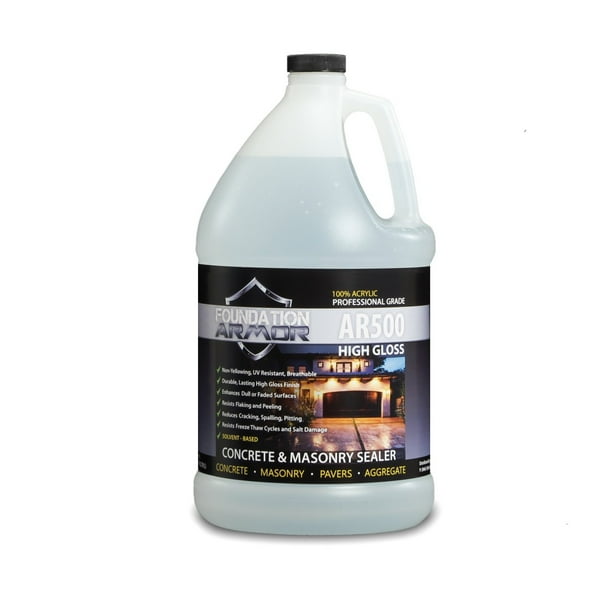 1 Gallon Armor AR500 High Gloss Concrete Sealer and Paver Sealer