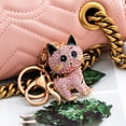 thumbnail image 3 of Mightlink Cartoon Cat Pendant Keychain Sparkling Colorful Inlaid Car Keyring Backpack Bag Charm Keychain, 3 of 7