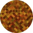 thumbnail image 1 of Ahgly Company Indoor Round Patterned Tomato Sauce Red Area Rugs, 3' Round, 1 of 6