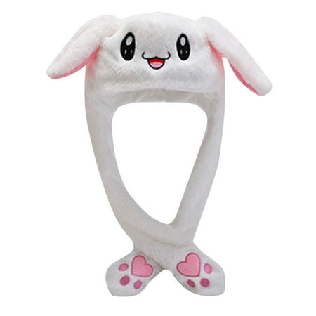 

Dadaria Winter Hats for Women Fashion Cute Men And Women Embroidery Rabbit Ear Hat Wrap Warm Hat Cap White One size Women