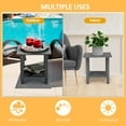 thumbnail image 4 of Nalone 2-Tier Outdoor Side Table, HDPE All Weather Adirondack Patio End Table, Outside End Table for Indoor Living Room Bedroom Porch Backyard, Gray, 4 of 7