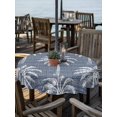thumbnail image 2 of Outdoor Tablecloth with Umbrella Hole for Patio/Picnic/Party/Camping, Lake Blue Palm Tree Waterproof Table Cloth Round Cover Washable, Summer Botanical Tropical Tree (Dia 60"), 2 of 9
