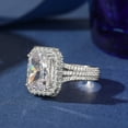 thumbnail image 3 of Vivid Jewel Excellent 1.8 Ct Radiant Cut Moissanite Ring - 14K White Gold Plated Ring - Halo Solitaire with Accents Engagement Wedding Rings for Her - Special Occassion Rings - Promise Rings, 3 of 3