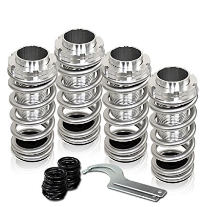 01 Lowering Spring Kit - Honda / Acura High Performance SILVER Adjustable High Low Kit Coilover Lowering Spring