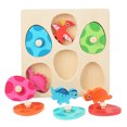 thumbnail image 1 of Juguete Montessori Puzzle Rompecabezas de madera Shuxiu Wang Dinosaurios coloridos regalo niños Niñas Cumpleaños Navidad, 1 of 5