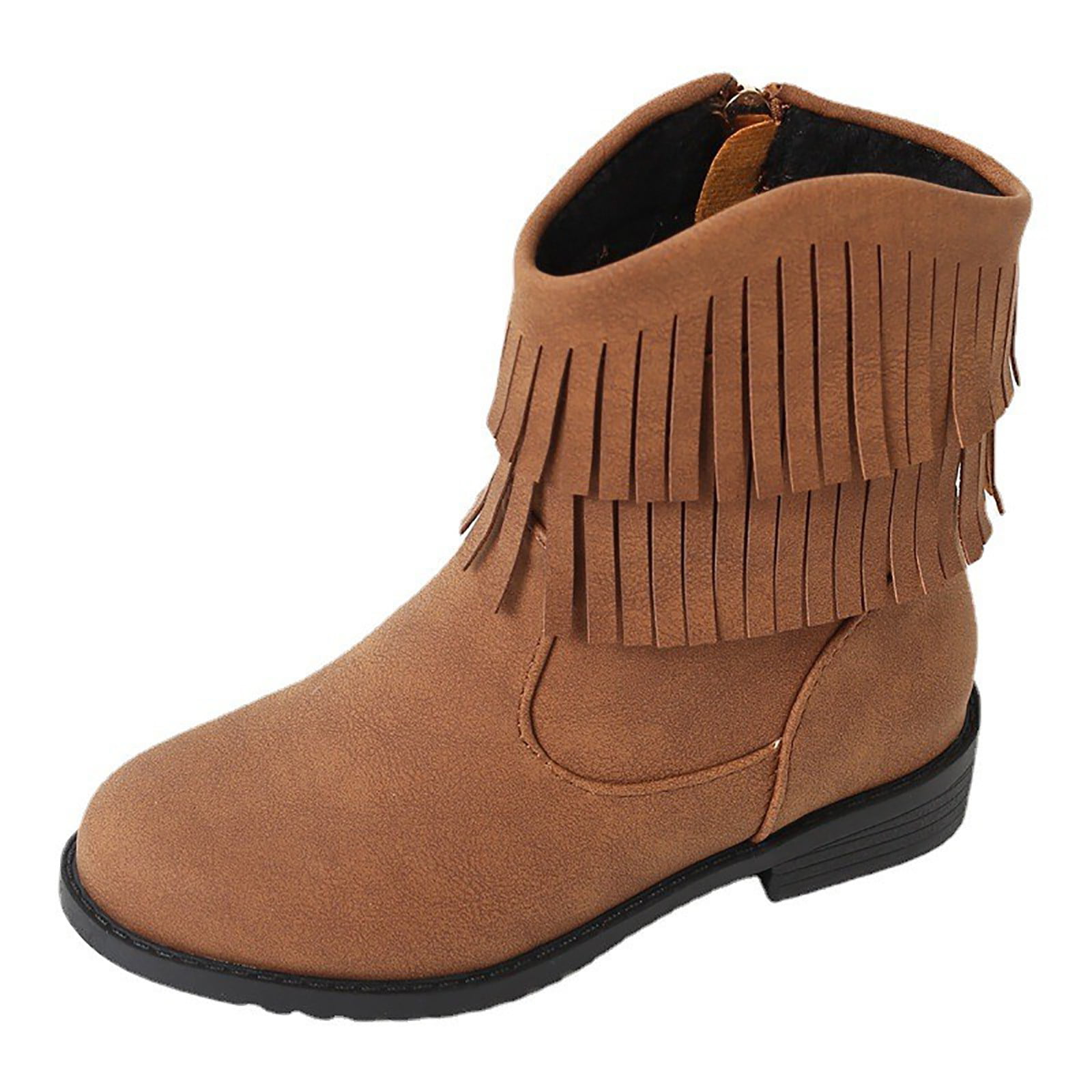 PEASKJP Womens Casual Boots Round Toe Low Chunky Block Heel Non Slip Comfortable Ankle Short Boots Side Zipper Booties Shoes Brown 35 Walmart