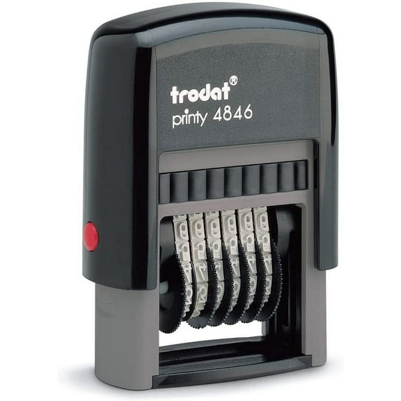 Trodat Printy 4846 Self-Inking 6 Band Number Stamp