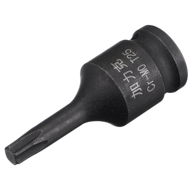 Unique Bargains T25 Impact Torx Bit Socket, 1/4' Square Drive 35mm Length CR-MO Metric Sizes