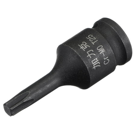 

Uxcell T25 Impact Torx Bit Socket 1/4 Square Drive 35mm Length CR-MO Metric Sizes