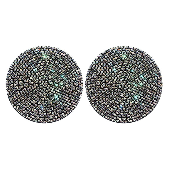 2pcs Car Cup Holders Rhinestone Coasters Decorative Auto Interior Accessories