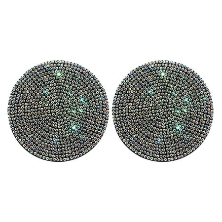 

Hemoton Coaster Cup Car Holder Mat Coasters Blingmug Beverage Coffee Automotive Anti Round Rhinestonecrystal Decorative