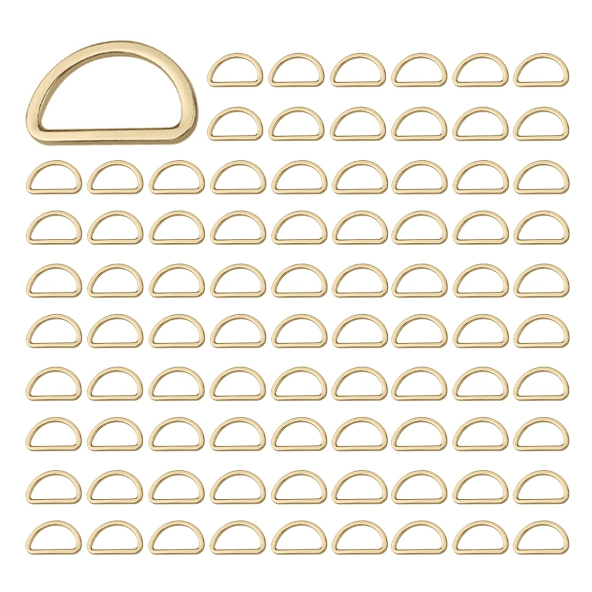 TOP! 100pcs D Ring Metal Adjustable Buckles for Backpacks, Straps, Bags, Dog Collars - DIY Crafting Accessories