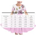 thumbnail image 2 of RXIRUCGD 2025 Vêtements d'Été pour Enfants Robe Extensible à Imprimé Floral pour Fille Robe à Manches Courtes à Col Rond Jupe de Danse pour Enfants, 2 of 4