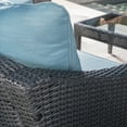 thumbnail image 3 of Gregory Outdoor Wicker Club Chairs with Cushions, Set of 2, Grey, Teal, 3 of 7
