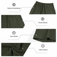 thumbnail image 6 of Gym Shorts Men Solid Color Drawstring Casual Loose Fit Sports Outdoor Summer Beach Hiking Golf Shorts With Pockets, 6 of 6