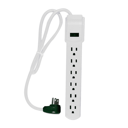 GoGreen Power 6 Outlet Surge Protector, 16103MS 2.5' cord,