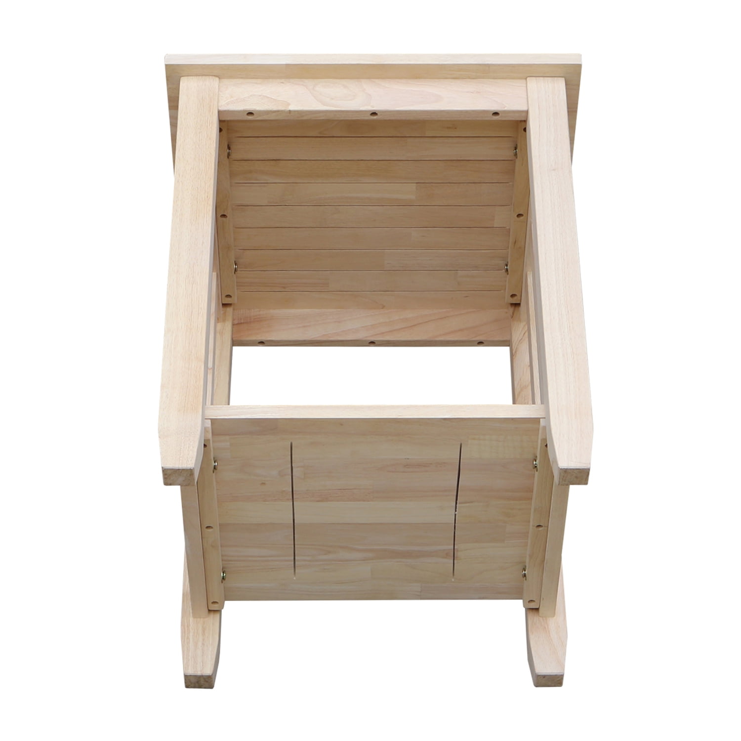 International Concepts Unfinished Solid Wood Square End Table with Storage Shelf