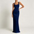thumbnail image 3 of Iyufng Evening Gown for Women Spaghetti Straps Pleated Bodycon Maxi Dresses, 3 of 9