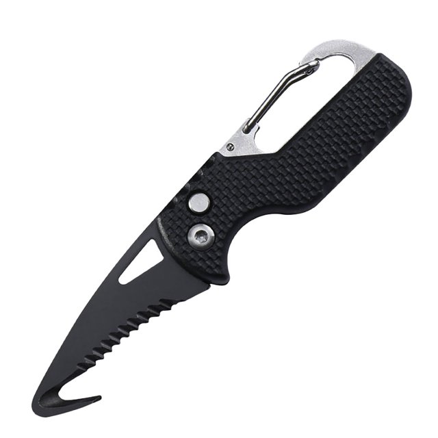 Ndcxsfigh Bolsillo para Exteriores Plegable Portátil Herramientas Emergencia (negro)