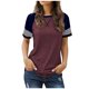 thumbnail image 1 of Camiseta informal de manga corta con cuello redondo y estampado para mujer, 1 of 5