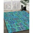 thumbnail image 3 of Ahgly Company Tapis d'Intérieur Lavables en Machine Rectangle Transitionnel Vert Turquoise Foncé, 3' x 5', 3 of 7