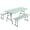 Green, variant on Picnic Table Cover 3-Piece Set Waterproof Stain Resistant Elastic Tablecloth with Bench Covers for Outdoor Patio Camping and Dining