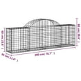 thumbnail image 2 of vidaXL Arched Gabion Baskets 2 pcs 78.7"x11.8"x23.6"/31.5" Galvanized Iron, 2 of 5
