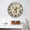 thumbnail image 4 of Vintage Coffee Leaves Wall Clock 10 Inch Silent Non Ticking Battery Operated Easy to Read for Kitchen Living Room, 4 of 8