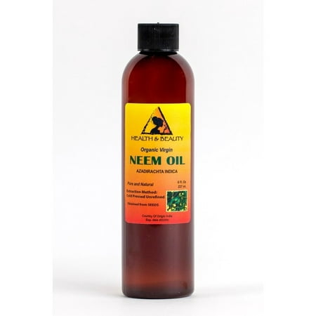 NEEM OIL ORGANIC UNREFINED CONCENTRATE VIRGIN COLD PRESSED RAW PURE 8 (Best Neem Oil For Spider Mites)