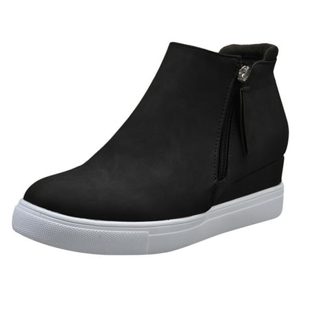 

wofedyo Womens Boots Women S Shoes Fashion Casual Roman Short Ankle Boots For Women Boots Wedge Casual Boots Boots For Women