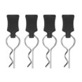 thumbnail image 1 of 4x Clips para el cuerpo Pasadores 1/8 1/5 Car Hobby Ensamblaje de bricolaje Negro perfke Clips de cuerpo RC, 1 of 8