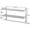 thumbnail image 4 of Hotel Towel Rack with 3-Tier Shelf, 24 Inch Wall Mounted Bathroom Bar, Matte Black Lavatory Bath Tower, 4 of 8
