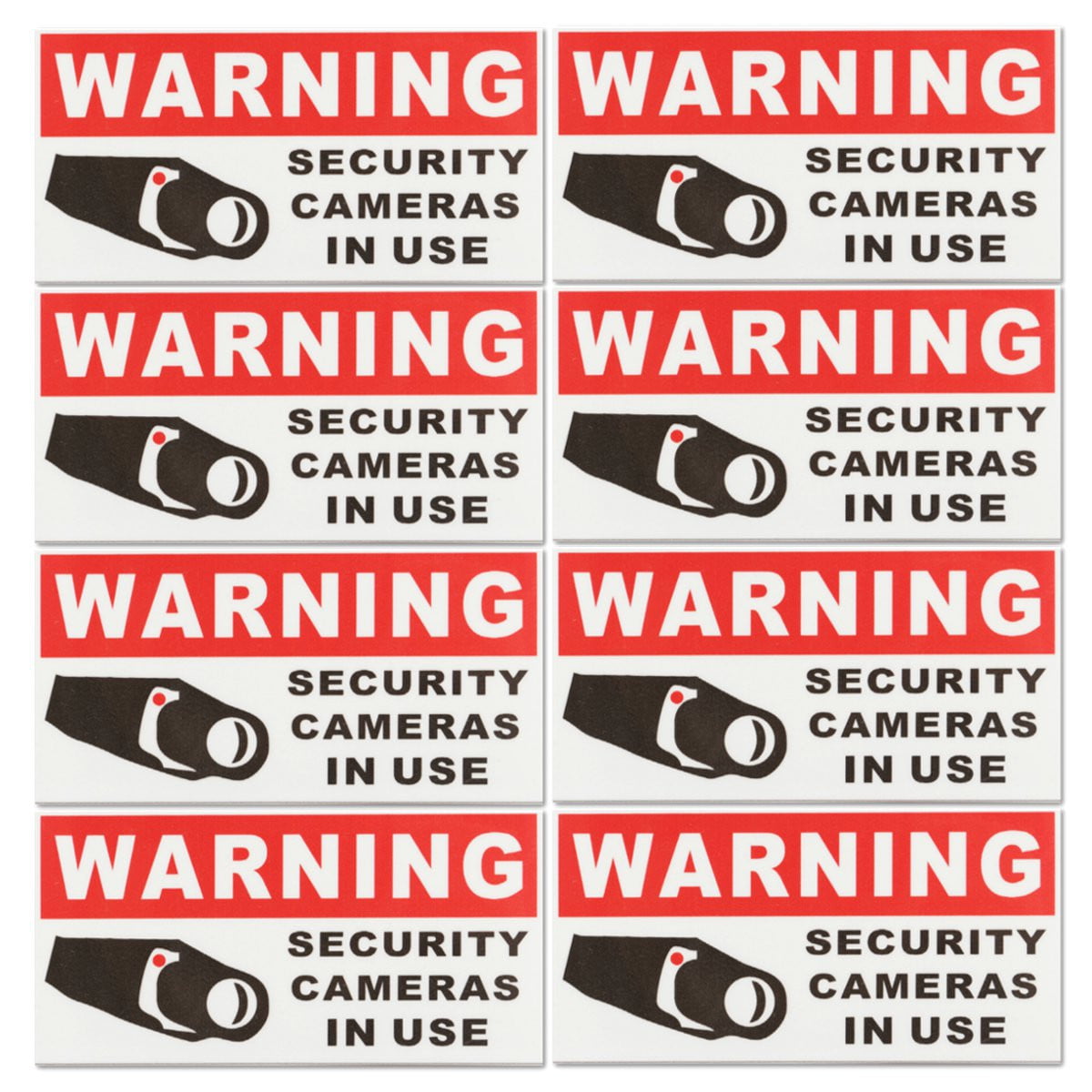 Security Decal Camera,Warning In Operation 4 x CCTV Sign Vinyl Stickers 
