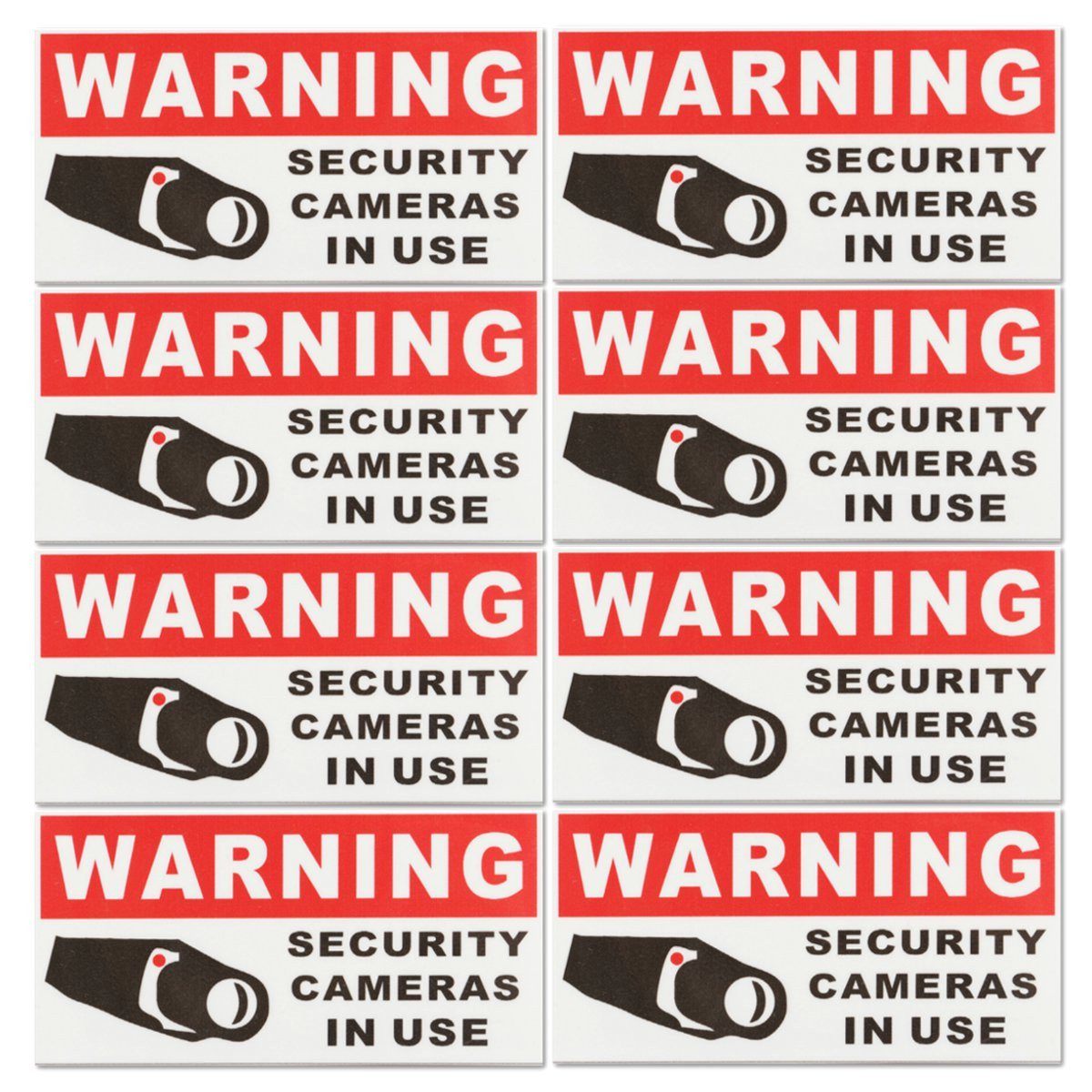 4-CCTV 2x6 Video Surveillance Security Burglar Alarm Decal Warning Sticker Signs