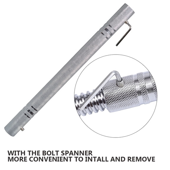 LULULION Dumbbell Supplies Stainless Steel Connector Rod with Bolt Spanner for Weight Training