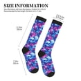 thumbnail image 2 of Lsque blue Skull purple flower Pattern Sport Compression Socks for Men & Women 15-20 mmHg Knee High Nurse Pregnant Running Medical and Travel Athletic, 2 of 6