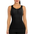 thumbnail image 3 of Women's Compression Vest with Built in Removable Bra Pads Body Shaper Tank Female Tops, 3 of 8