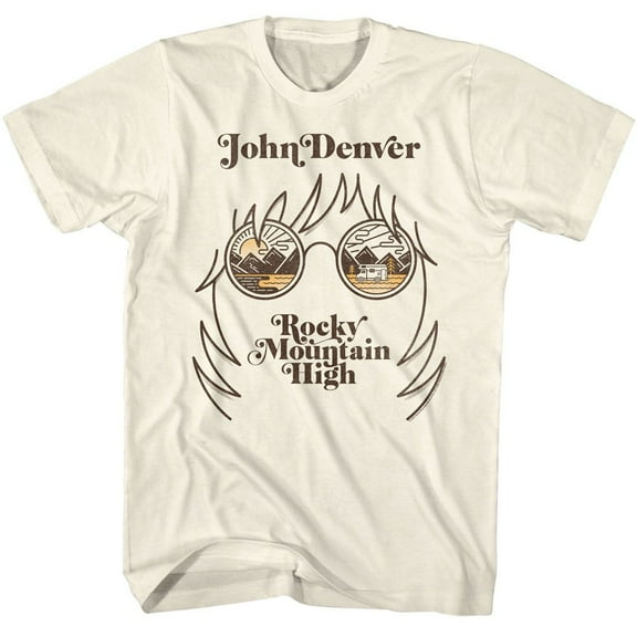 John Denver Landscape Glasses Natural Adult T-Shirt