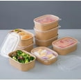 thumbnail image 4 of 50pcs Kraft Paper Disposable Lunch Boxes with Lid, Take-out Fast Food Packaging for Home and Catering, 4 of 6