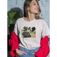 thumbnail image 2 of Gray Suit Ostritches T-Shirt Women -Wilfred Hildonen Designs, Female Small, 2 of 4