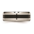 thumbnail image 2 of Mens 8mm Black Enamel Titanium Wedding Band Ring, 2 of 5