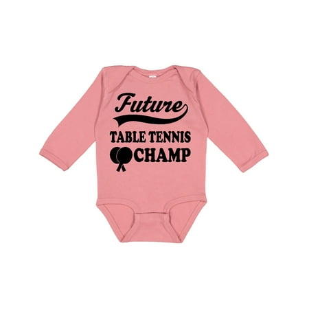 

Inktastic Table Tennis Future Champ Boys or Girls Long Sleeve Baby Bodysuit