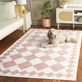 thumbnail image 3 of SAFAVIEH Ebony Alastar Checkered Area Rug, Pink/Ivory, 6' x 9', 3 of 8