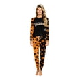thumbnail image 4 of HTHLVMD Family Matching Pajamas, Halloween Pajamas for Family, Halloween Costume Pajamas Orange Full Halloween Print Long Sleeve 2 Piece Pj Set Spooky Sleepwear Nightwear Cosplay Outfit Family Photos, 4 of 4