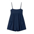 thumbnail image 4 of Yteetum Women's Summer Sleeveless Athletic Workout Rompers Oversized Square Neck Spaghetti Strap Gym Short Jumpsuits Casual Solid Loose Lightwieght Comfy Yoga Running Overalls, 4 of 9