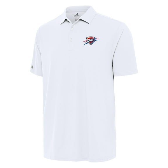 Men's Antigua White Oklahoma City Thunder Era Polo