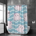 thumbnail image 2 of Coolnut Shower Curtain Set with Hooks Cool Octopus Polyester Waterproof Bath Curtain 60" x 72", 2 of 6