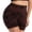 Coffee, variant on Yoga Shorts for Women High Waist Lifting Tummy Control Stretchy Slim Fit Solid Print Gym Shorts for Workout Wear Blue L