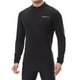 thumbnail image 1 of Spotti Men's Cycling Bike Jersey Long Sleeve with 3 Rear Pockets - Moisture Wicking, Breathable, Quick Dry Biking Shirt Black, 1 of 1