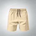 thumbnail image 4 of Mens Casual Shorts Lightweight Quick Dry Athletic Training Running Shorts Elastic Waist Drawstring Breathable Summer Beach Travel Shorts Khaki S, 4 of 5